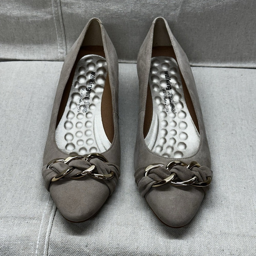 Walking Cradles Womens Hutton Pump Heel Beige Size 8 WW